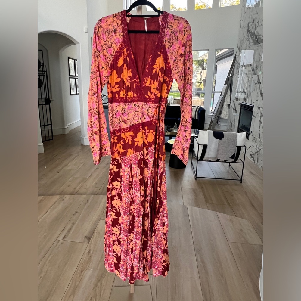Free People Tilda Wrap Maxi Dress – Femme Combo – Size Small